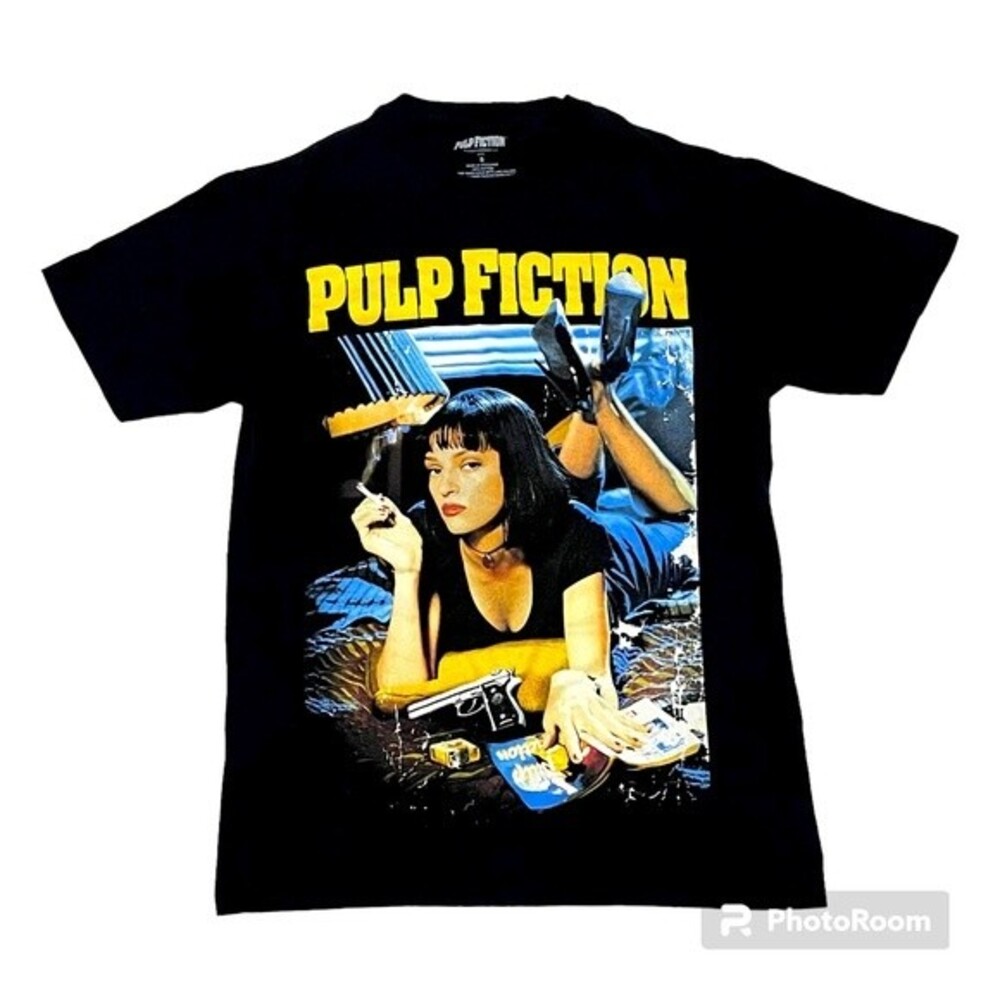 Pulp Fiction Uma Thurman Shirt Small Graphic Movie Tee Black Quentin Tarantino
